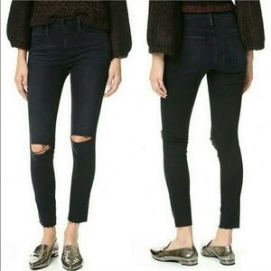 FRAME Le High Skinny Distressed Jeans in Sterling Wash 30